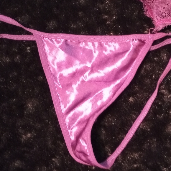 Frederick's of Hollywood M Purple Magic Astrid Satin Eyelash Babydoll 2piece set - Picture 5 of 12